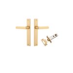 15360KPASS60 - Osaka Lever - Rectangular Backplate Passage Kit - Brushed Brass - Passage