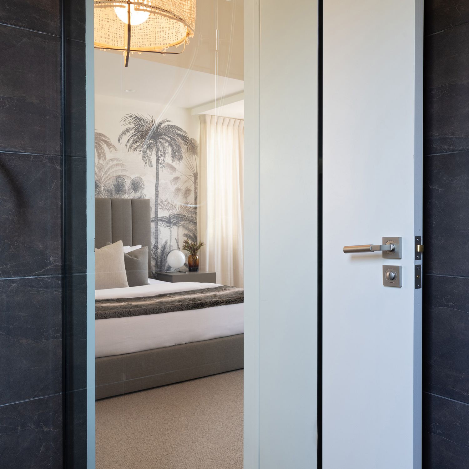 16273KPASS60 - Berlin Lever - Square Rose Passage Kit - Brushed Gold PVD - Passage