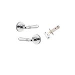 9204KIBPRIV60 - Sarlat Lever - Round Rose (Inbuilt Privacy) - Polished Chrome - Privacy