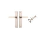 14784KPASS60 - Bronte Lever - Chamfered Backplate Passage Kit - Satin Nickel - Passage