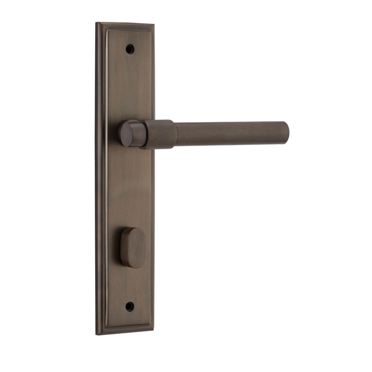 10902P85 - Helsinki Lever - Stepped Backplate - Signature Brass - Privacy