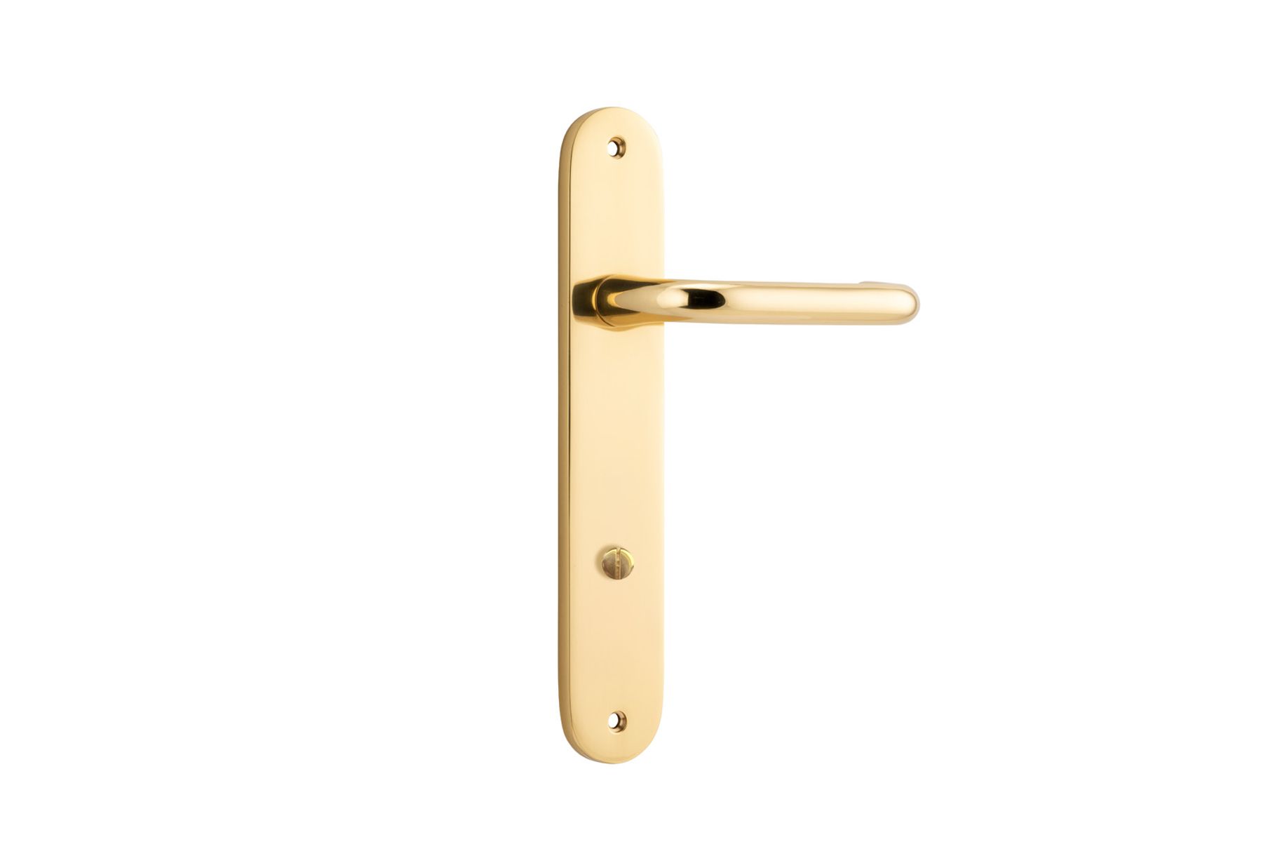 10346P85 - Oslo Lever - Oval Backplate - Polished Brass - Privacy