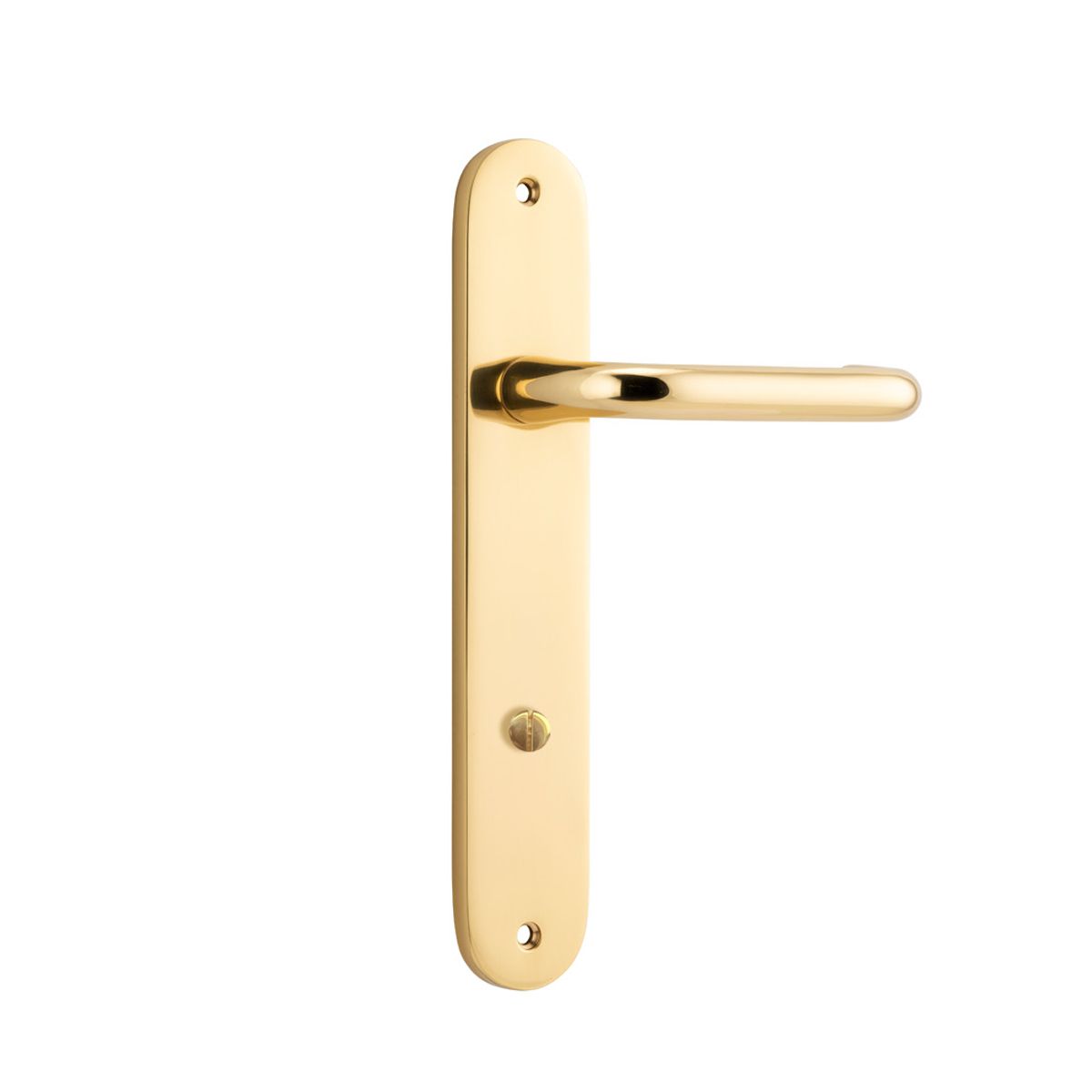10346P85 - Oslo Lever - Oval Backplate - Polished Brass - Privacy