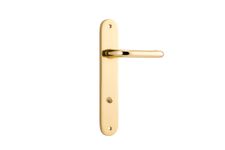 10346P85 - Oslo Lever - Oval Backplate - Polished Brass - Privacy
