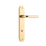10346P85 - Oslo Lever - Oval Backplate - Polished Brass - Privacy