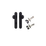 12832KPRIV60 - Paddington Knob - Oval Backplate Privacy Kit with Privacy Turn - Matt Black - Privacy