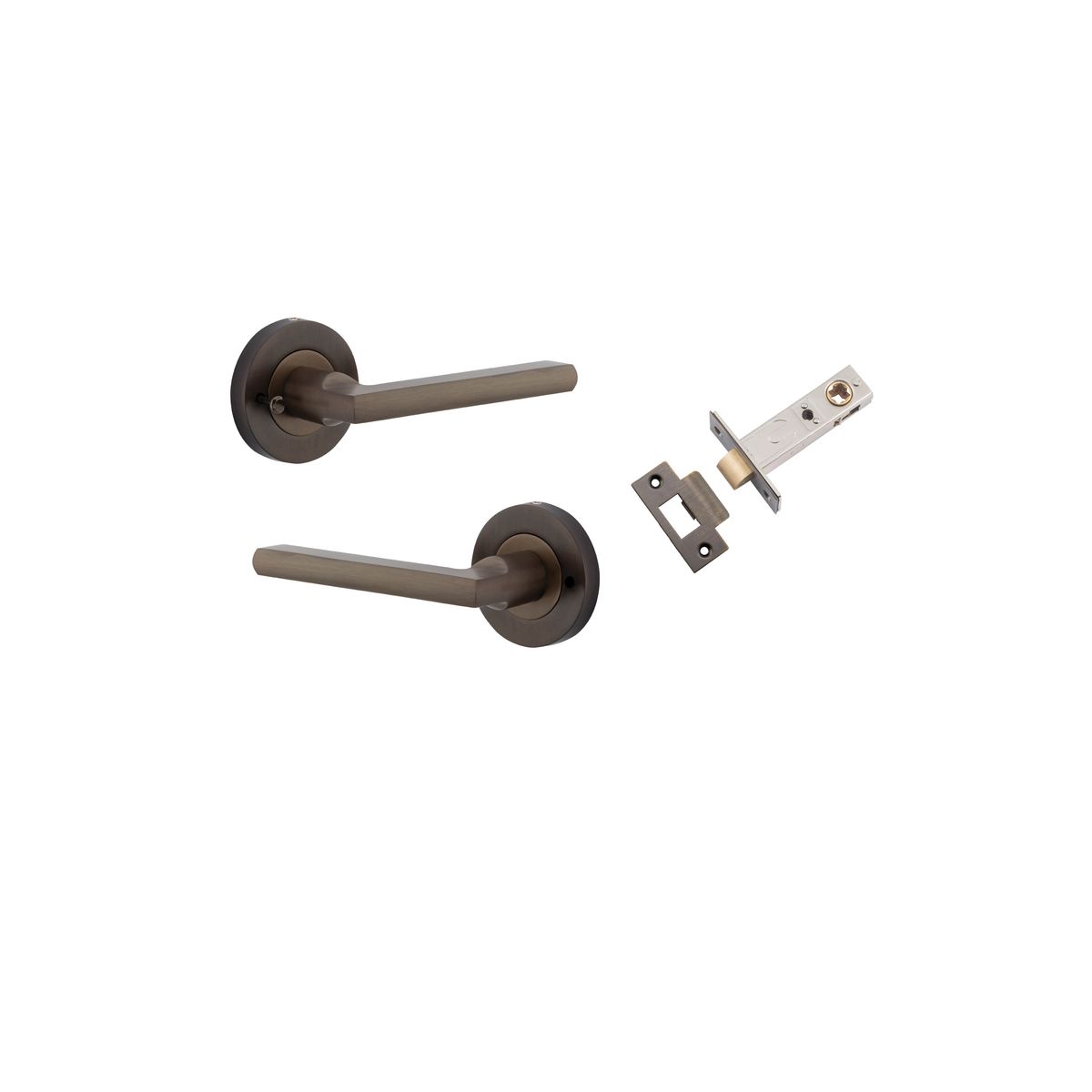 9211KIBPRIV60 - Baltimore Lever - Round Rose (Inbuilt Privacy) - Signature Brass - Privacy