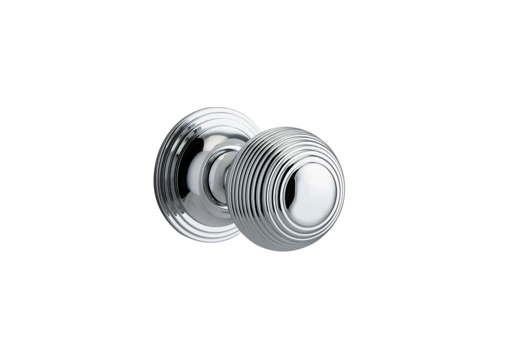 0224 - Guildford Knob - Round Rose - Polished Chrome - Passage