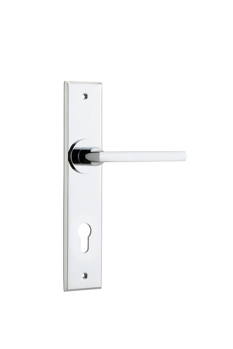 11782E85 - Baltimore Lever - Chamfered Backplate - Polished Chrome - Entrance