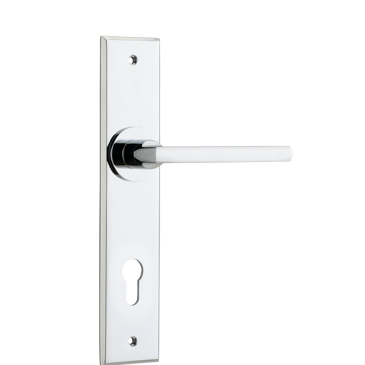 11782E85 - Baltimore Lever - Chamfered Backplate - Polished Chrome - Entrance