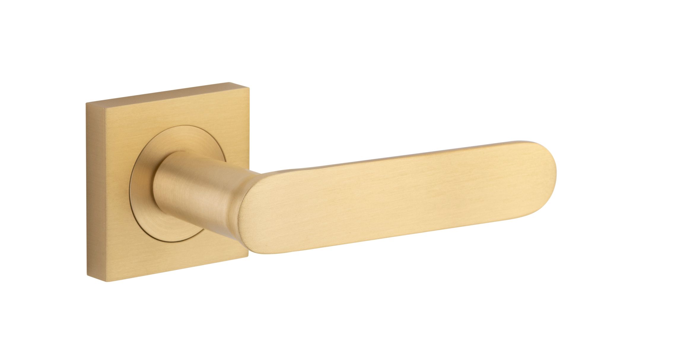 0463 - Bronte Lever - Square Rose - Brushed Brass - Passage