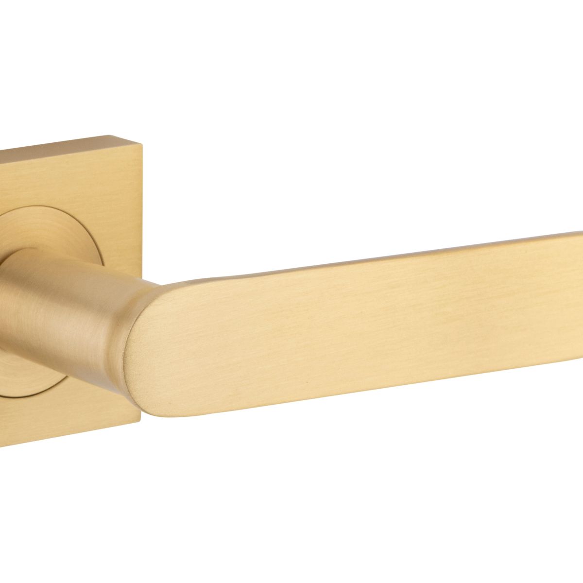 0463 - Bronte Lever - Square Rose - Brushed Brass - Passage