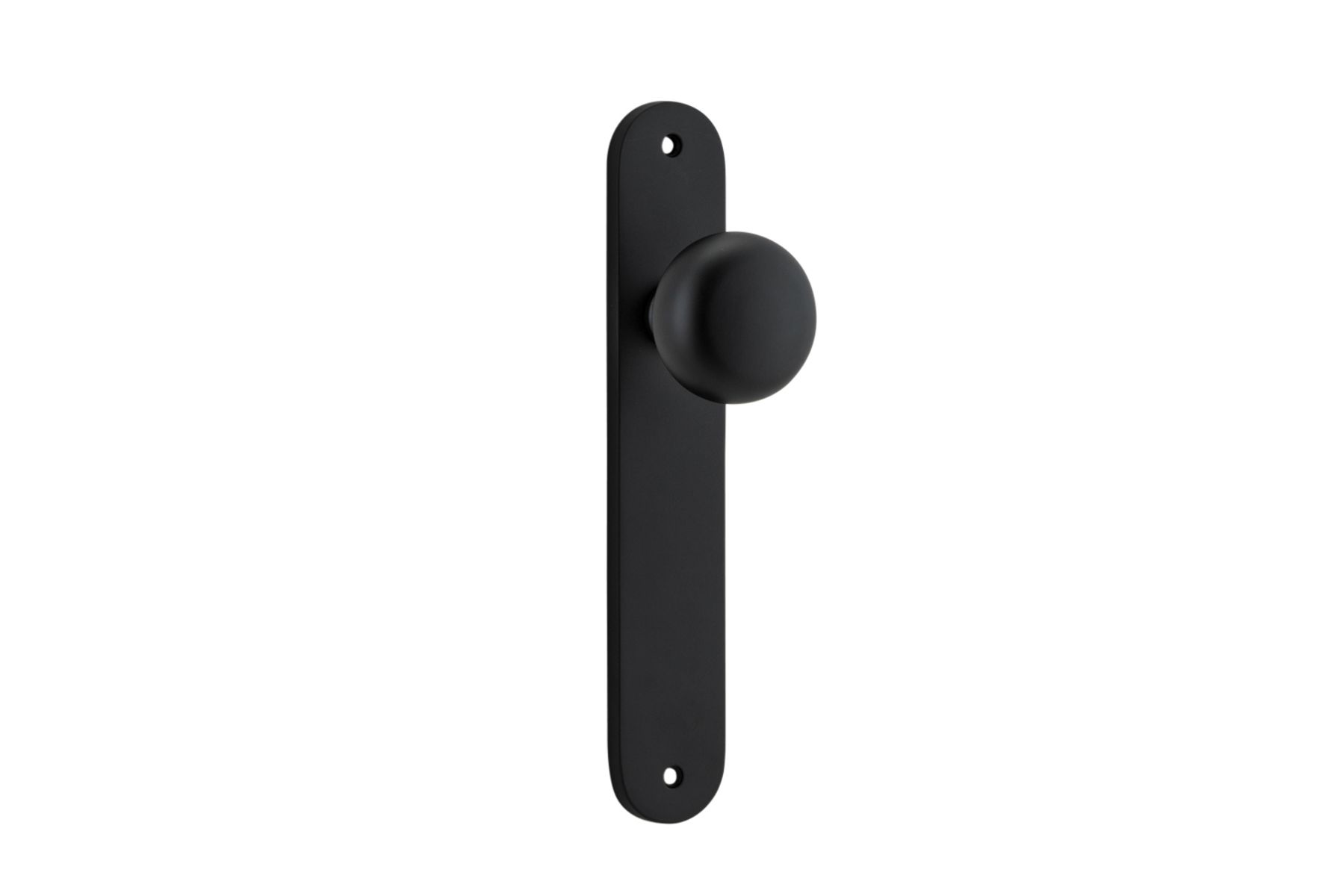 12834 - Cambridge Knob - Oval Backplate - Matt Black - Passage