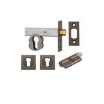 22150K60KKES - Euro Mortice Deadbolt Kit - 60mm Backset with Square Euro Escutcheon Key/Key - Signature Brass - Entrance
