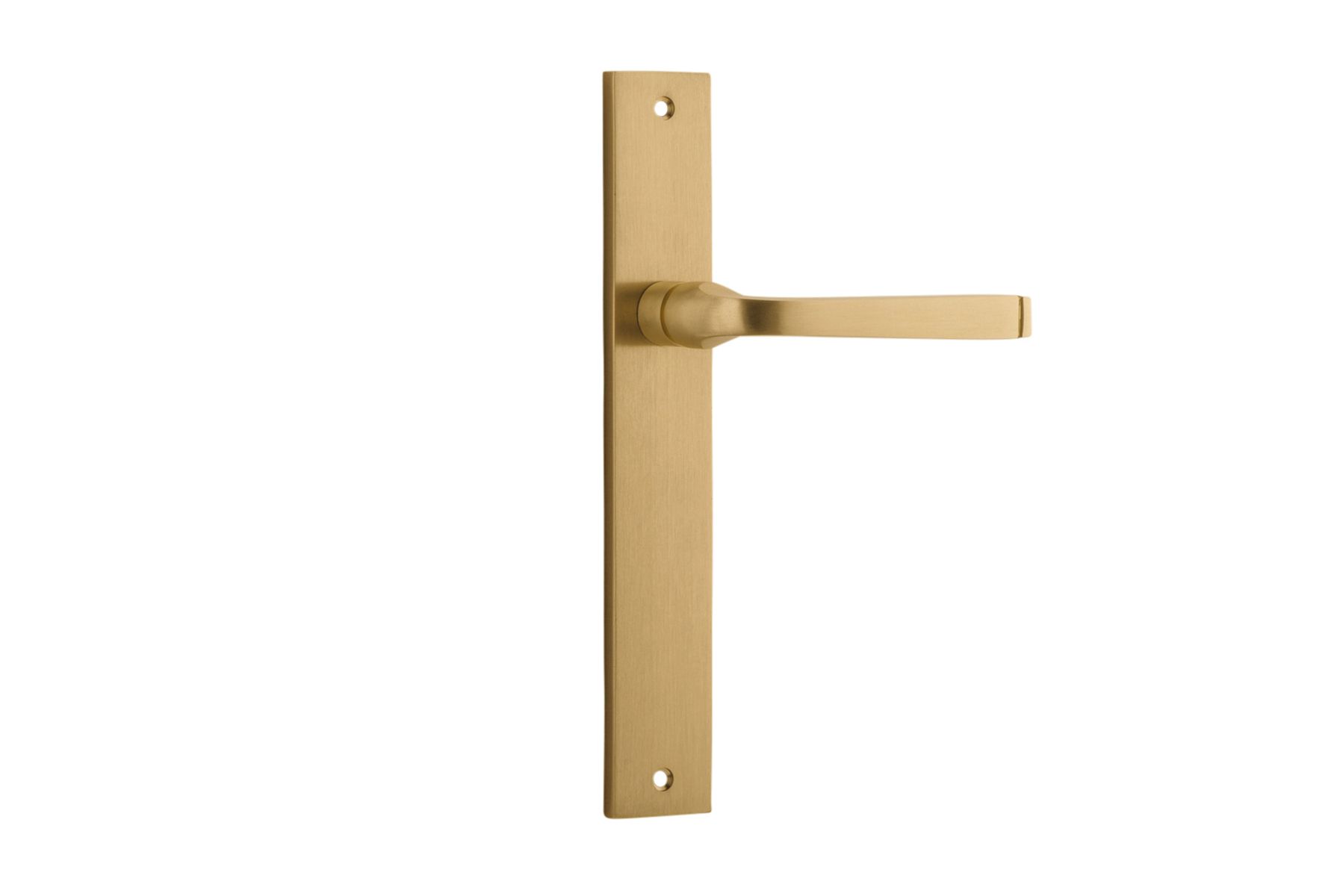 15708 - Annecy Lever - Rectangular Backplate - Brushed Brass - Passage