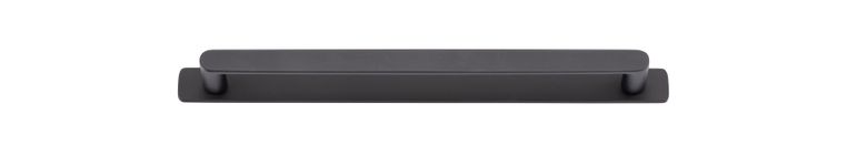 20973B - Osaka Cabinet Pull with Backplate - CTC256mm - Matt Black