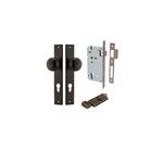 10822KENTR60KT - Cambridge Knob - Rectangular Backplate Entrance Kit with High Security Lock - Signature Brass - Entrance