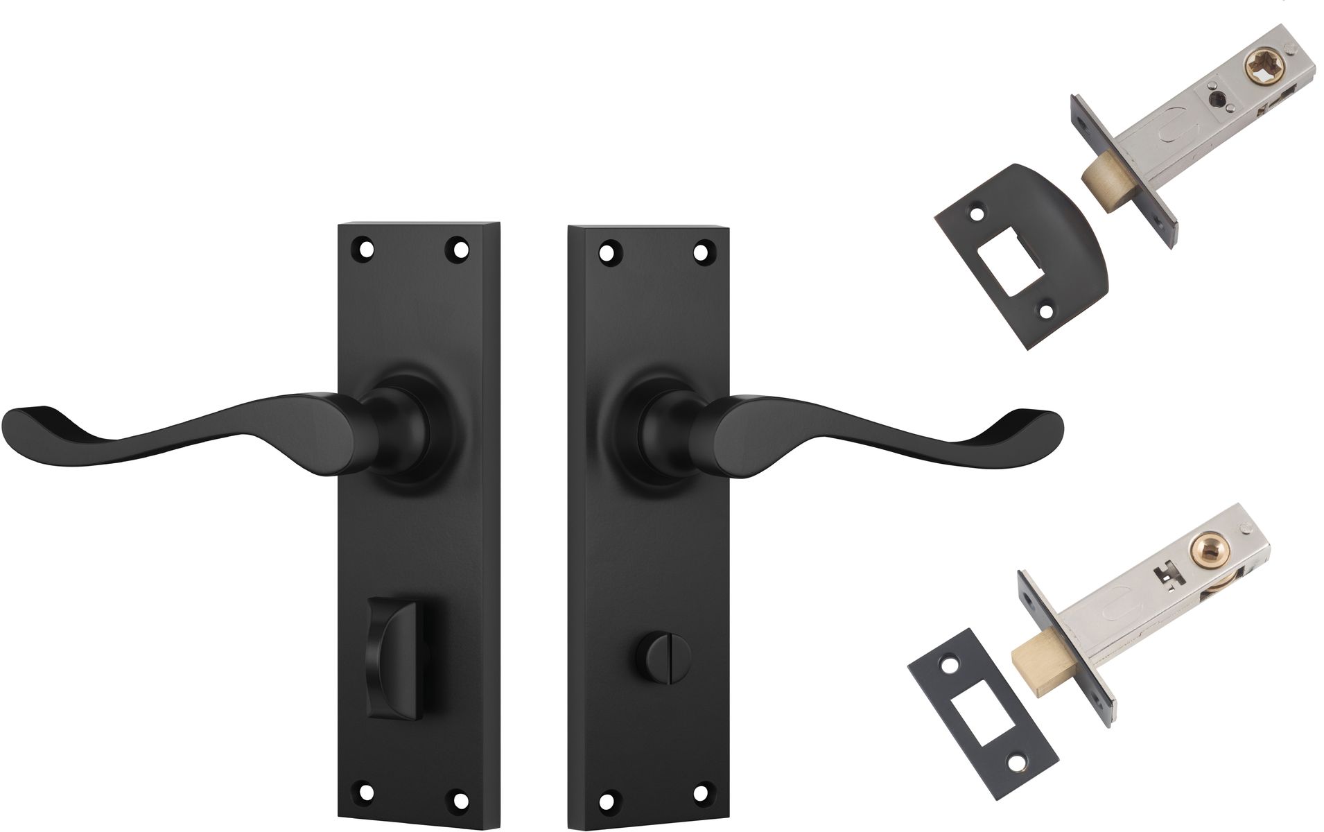 Victorian Lever - Long Backplate Privacy Set