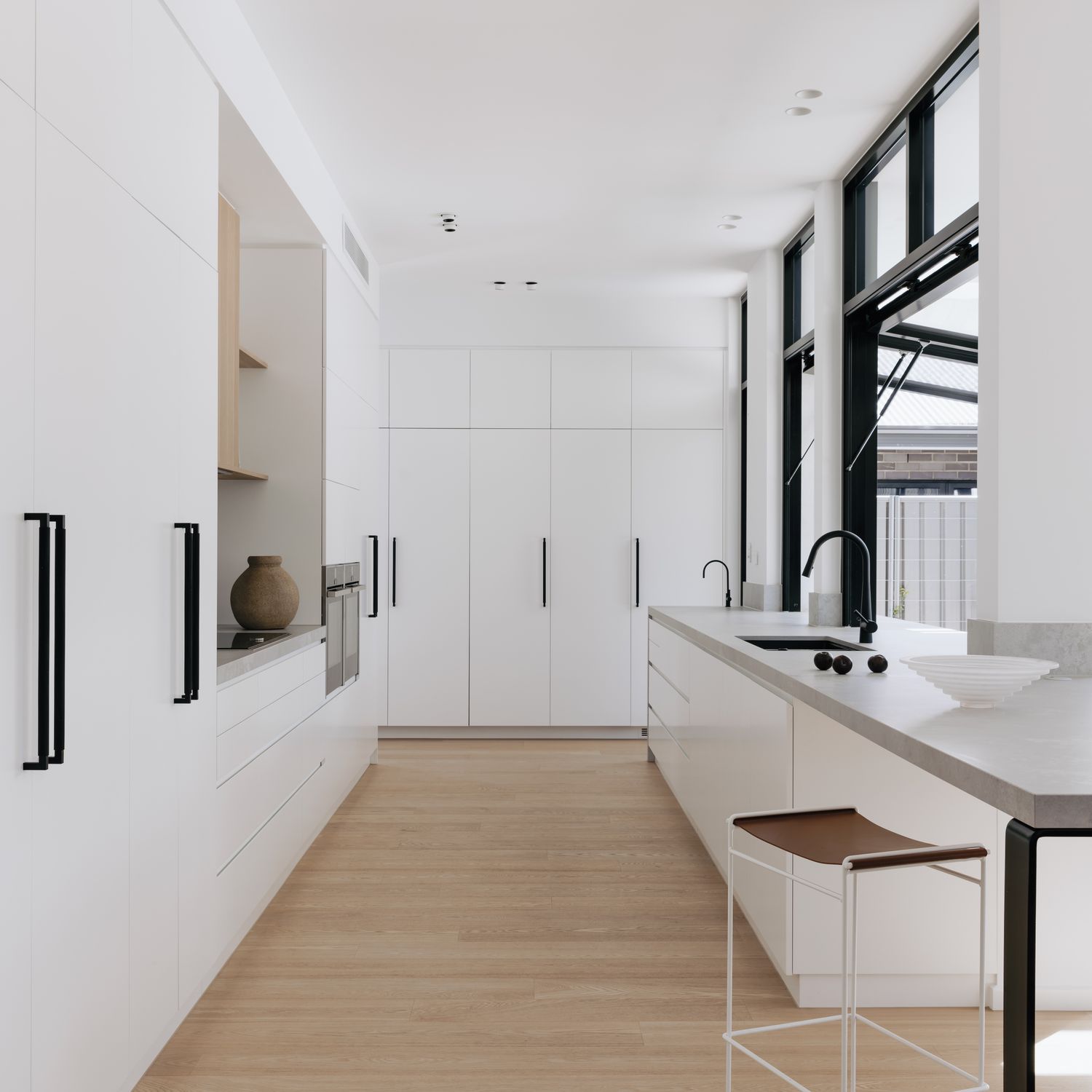 16960B - Brunswick Cabinet Pull with Backplate  - CTC160mm - Graphite PVD