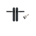 12768KPASS60 - Brunswick Lever - Oval Backplate Passage Kit - Matt Black - Passage