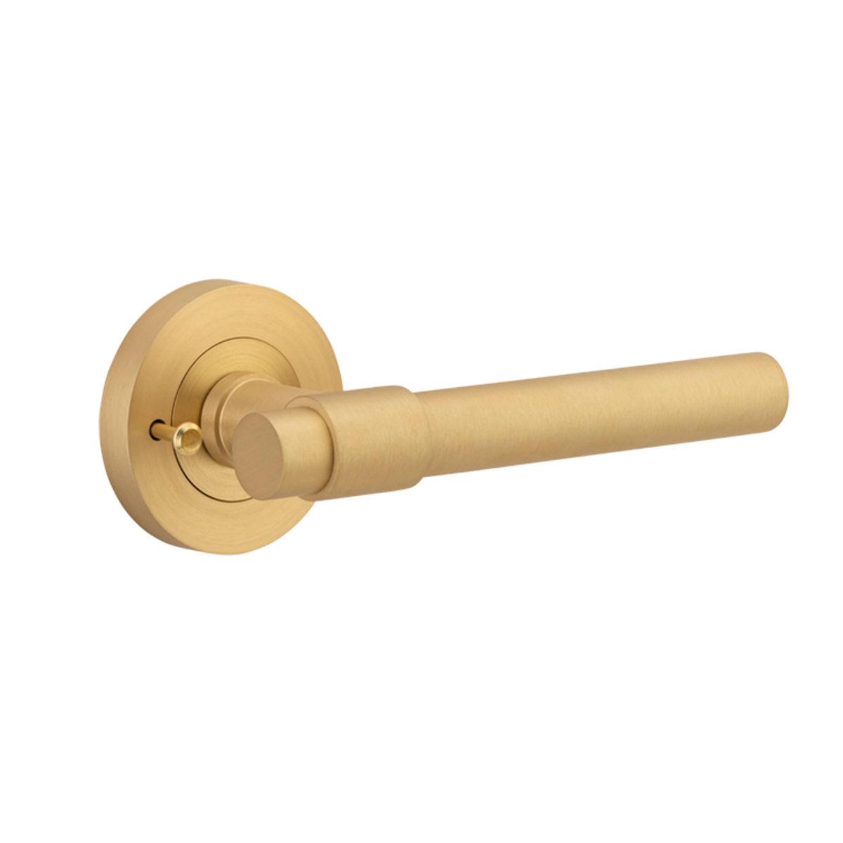 20626KIBPRIV60 - Helsinki Lever - Round Rose (Inbuilt Privacy) - Brushed Brass - Privacy
