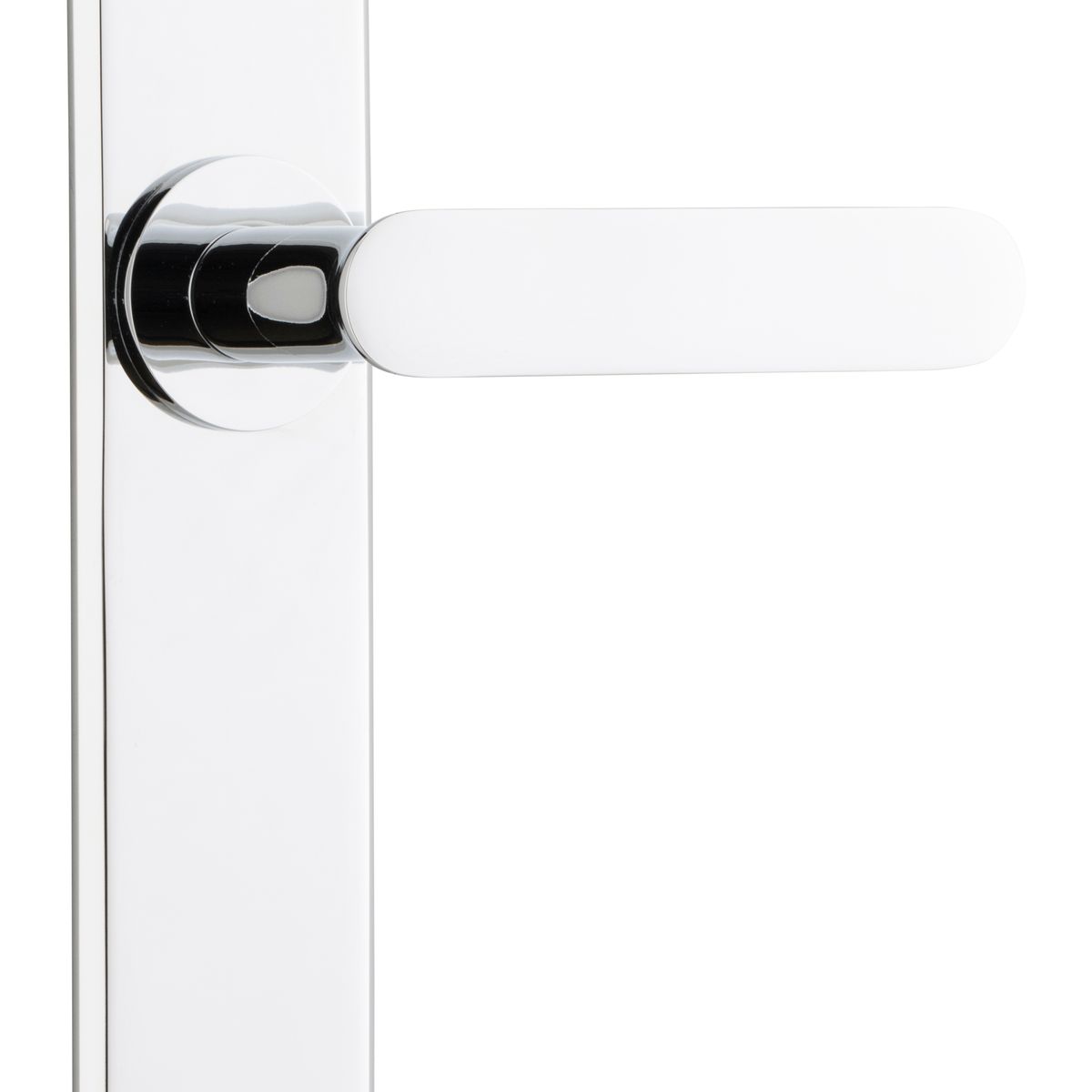 11784 - Bronte Lever - Chamfered Backplate - Polished Chrome - Passage
