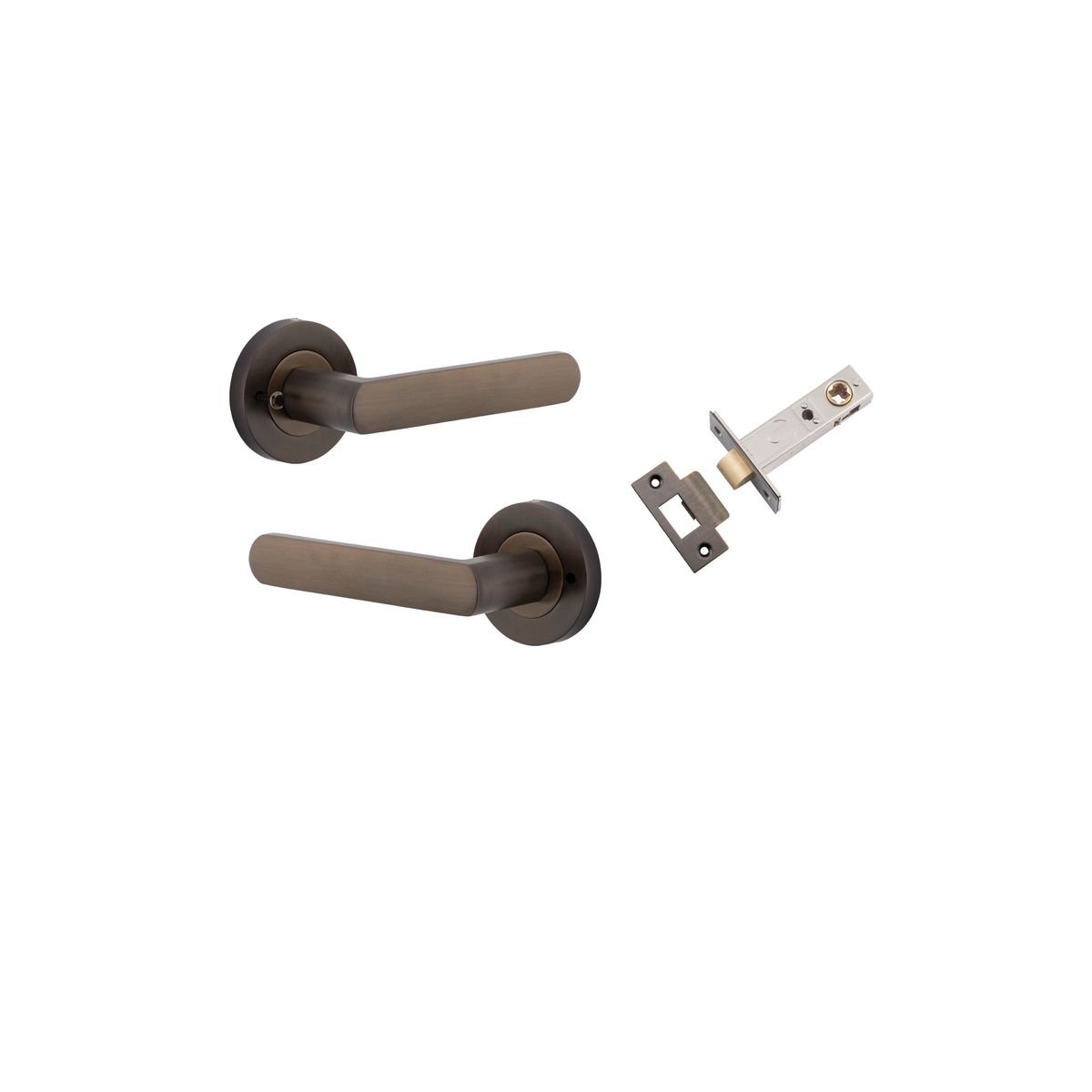 20771KIBPRIV60 - Osaka Lever - Round Rose (Inbuilt Privacy) - Signature Brass - Privacy