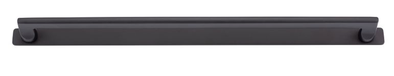 20923B - Baltimore Cabinet Pull with Backplate - CTC450mm - Matt Black