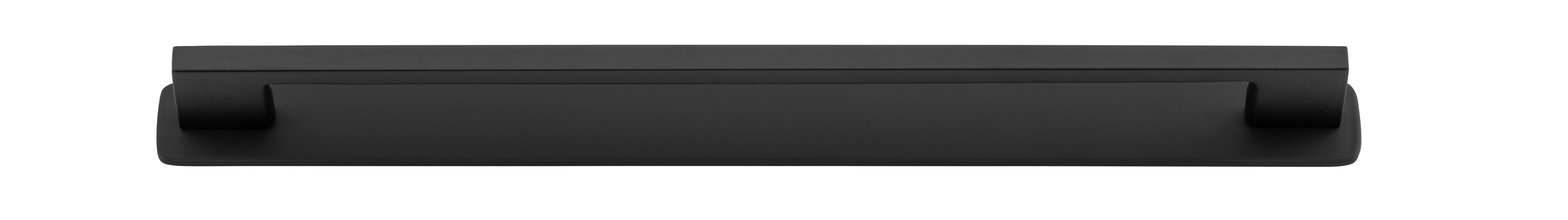 0529B - Cali Cabinet Pull with Backplate - CTC 256mm - Matt Black