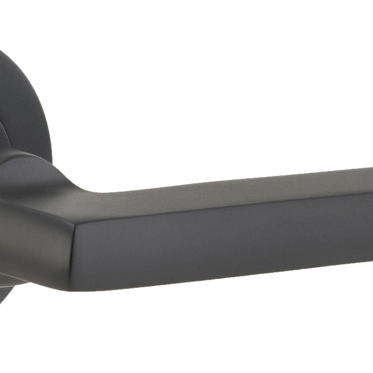 9213 - Baltimore Lever - Round Rose - Matt Black - Passage