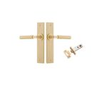 15294KPASS60 - Berlin Lever - Chamfered Backplate Passage Kit - Brushed Brass - Passage