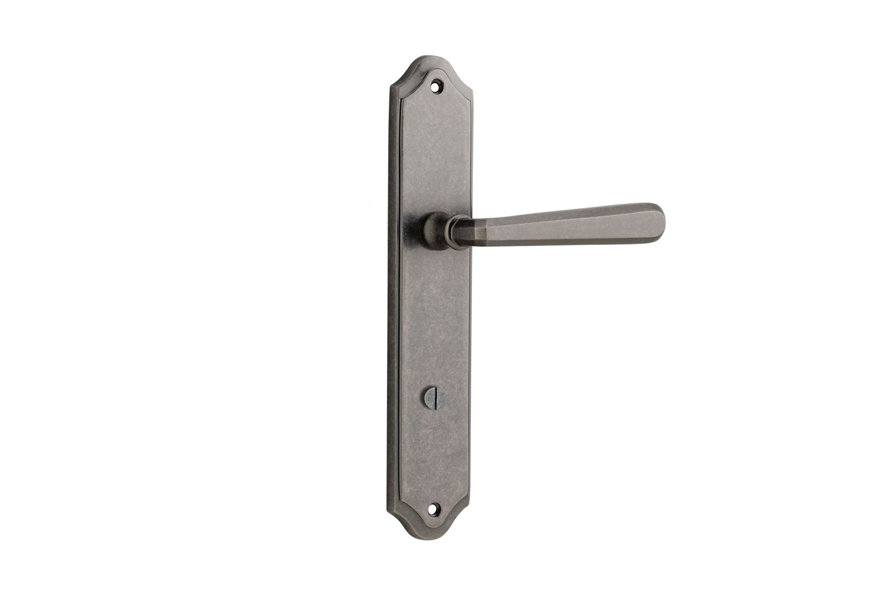 13874P85 - Copenhagen Lever - Shouldered Backplate - Distressed Nickel - Privacy