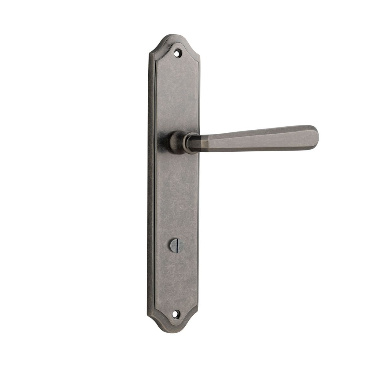 13874P85 - Copenhagen Lever - Shouldered Backplate - Distressed Nickel - Privacy