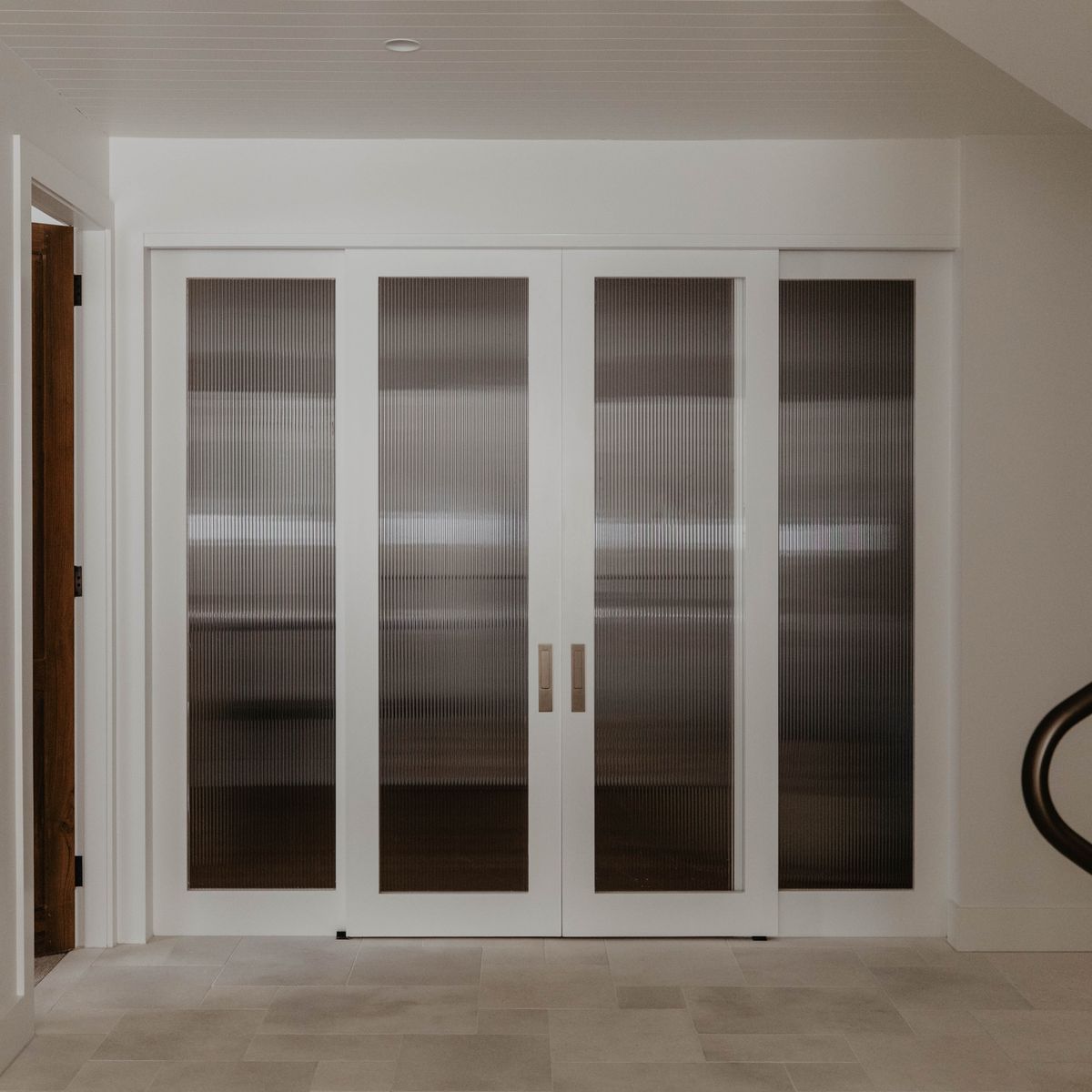 21419 - Rectangular Sliding Door Pull Passage Kit - Satin Nickel - Passage
