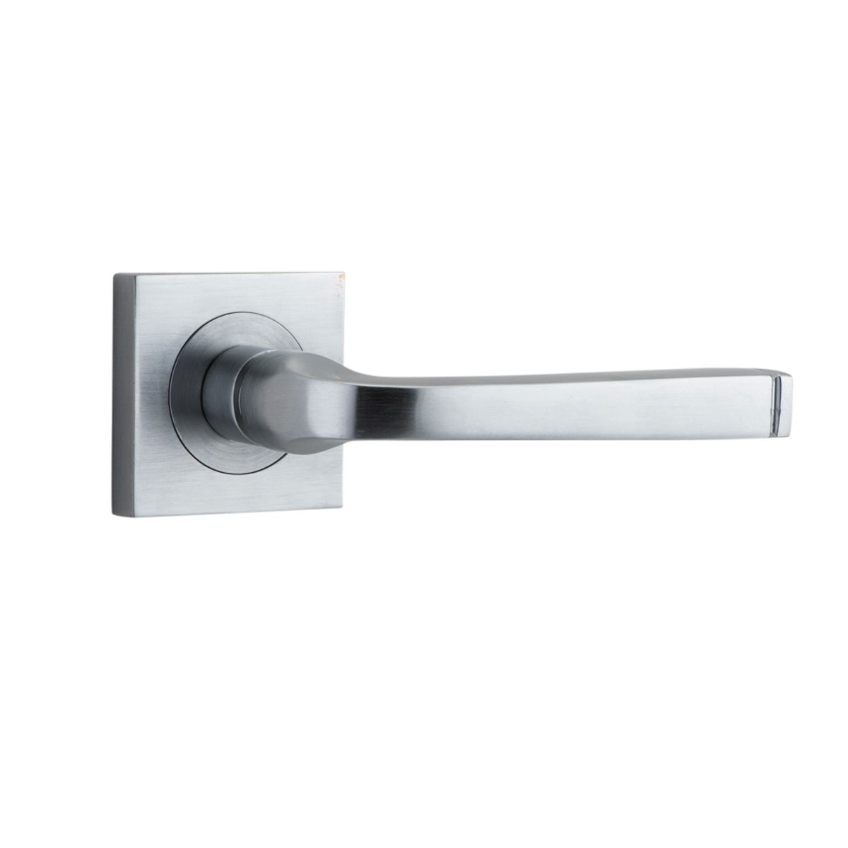 0395 - Annecy Lever - Square Rose - Brushed Chrome - Passage