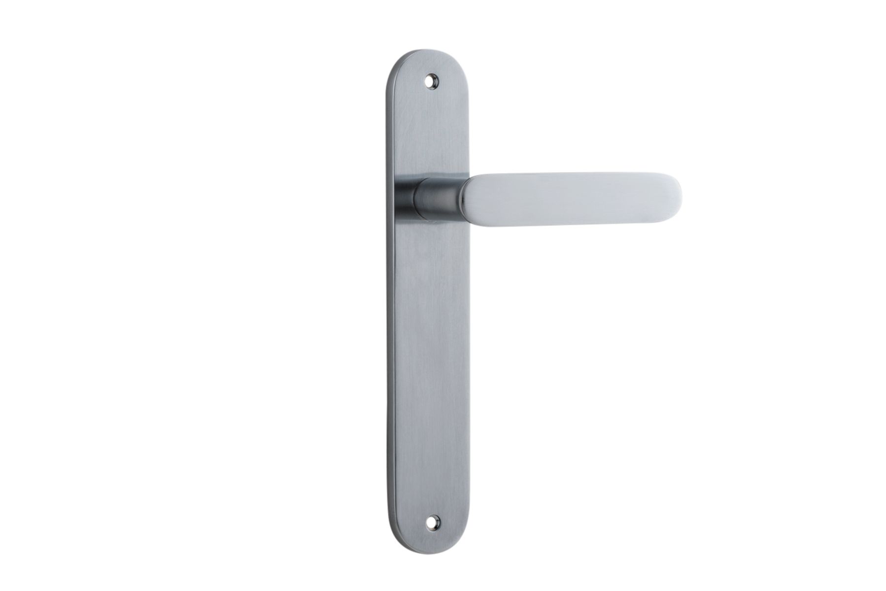 12264 - Bronte Lever - Oval Backplate - Brushed Chrome - Passage