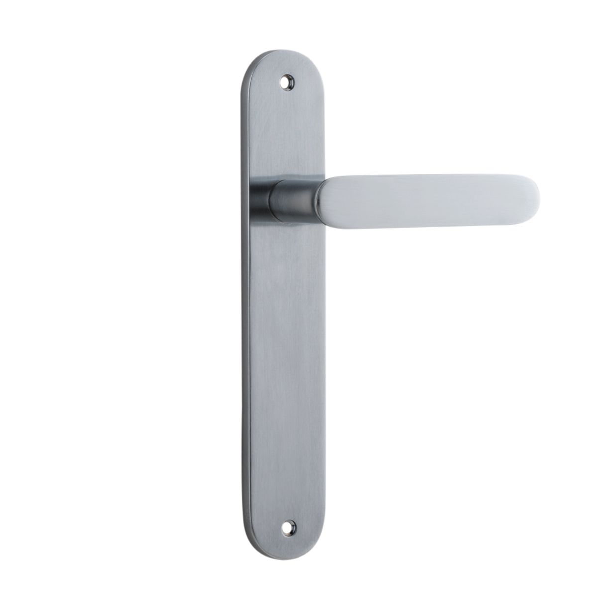 12264 - Bronte Lever - Oval Backplate - Brushed Chrome - Passage