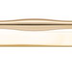 21070B - Sarlat Cabinet Pull with Backplate - CTC160mm - Polished Brass