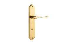 10422P85 - Stirling Lever - Shouldered Backplate - Polished Brass - Privacy