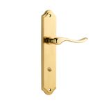 10422P85 - Stirling Lever - Shouldered Backplate - Polished Brass - Privacy