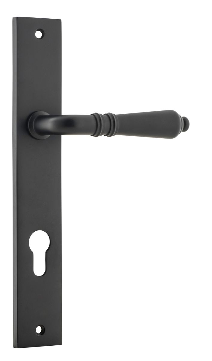 12700E85 - Sarlat Lever - Rectangular Backplate - Matt Black - Entrance