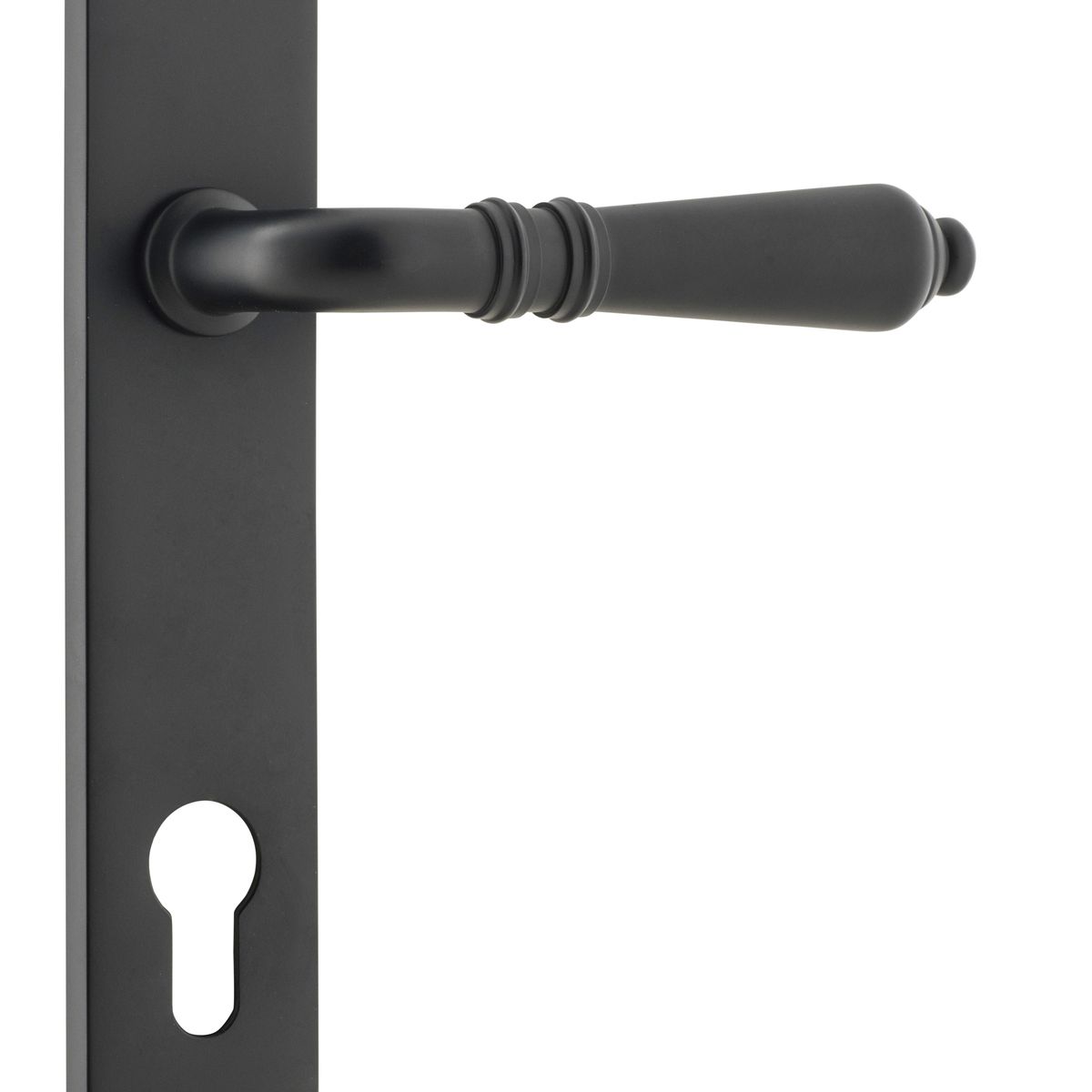 12700E85 - Sarlat Lever - Rectangular Backplate - Matt Black - Entrance