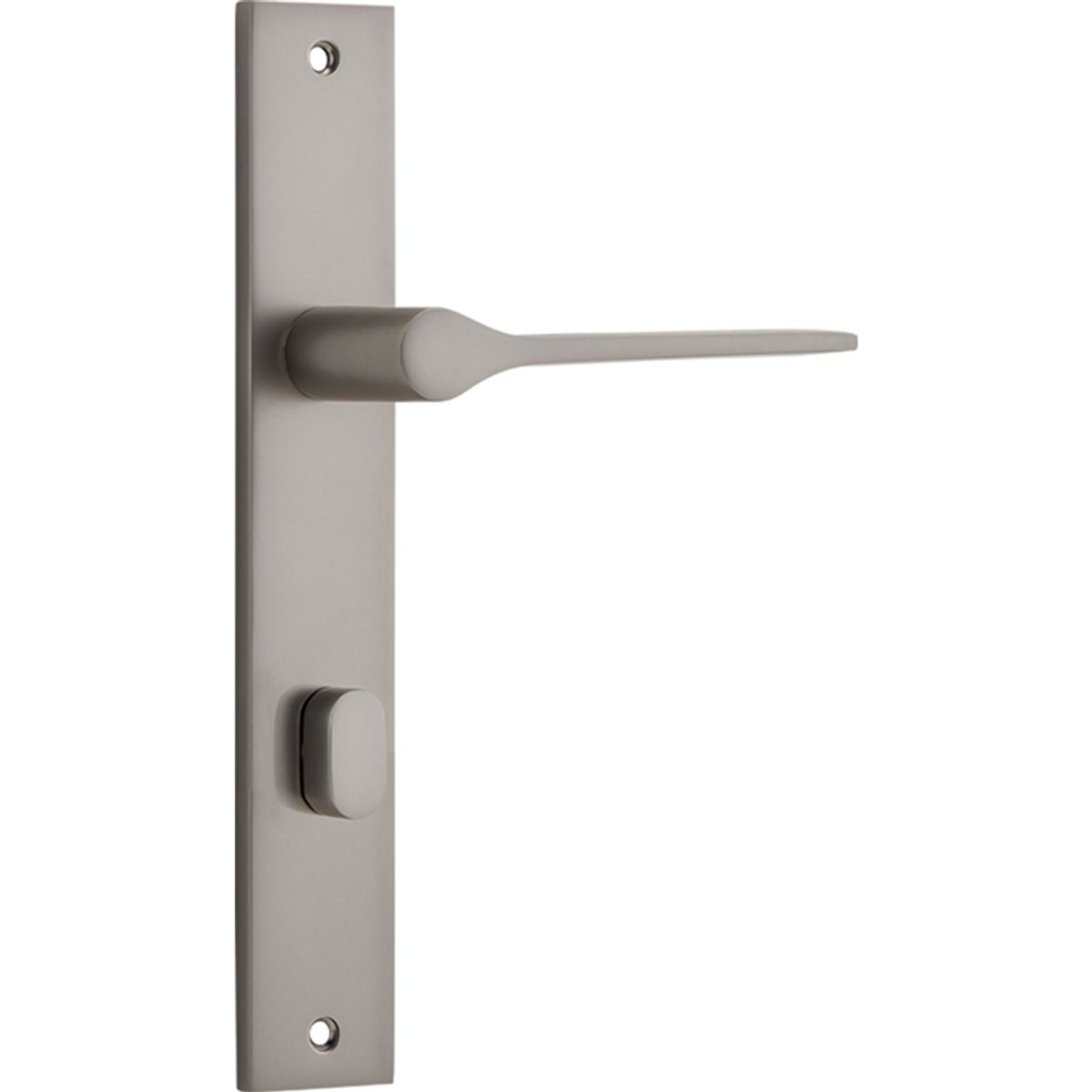 14754P85 - Como Lever - Rectangular Backplate - Satin Nickel - Privacy
