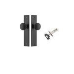 12831KPASS60 - Paddington Knob - Chamfered Backplate Passage Kit - Matt Black - Passage