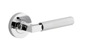 0354KIBPRIV60 - Brunswick Lever - Round Rose Privacy Kit (Inbuilt Privacy) - Polished Chrome - Privacy