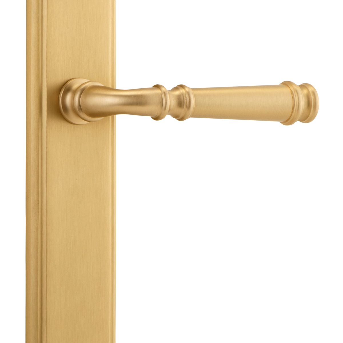 13242 - Verona Lever - Stepped Backplate - Brushed Brass - Passage