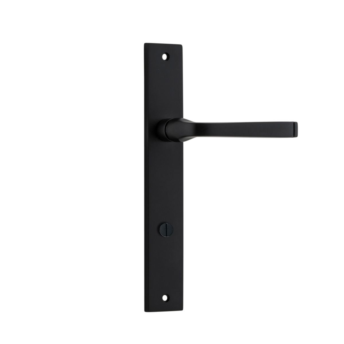 12708P85 - Annecy Lever - Rectangular Backplate - Matt Black - Privacy