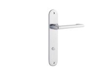 12352P85 - Baltimore Return Lever - Oval Backplate - Brushed Chrome - Privacy