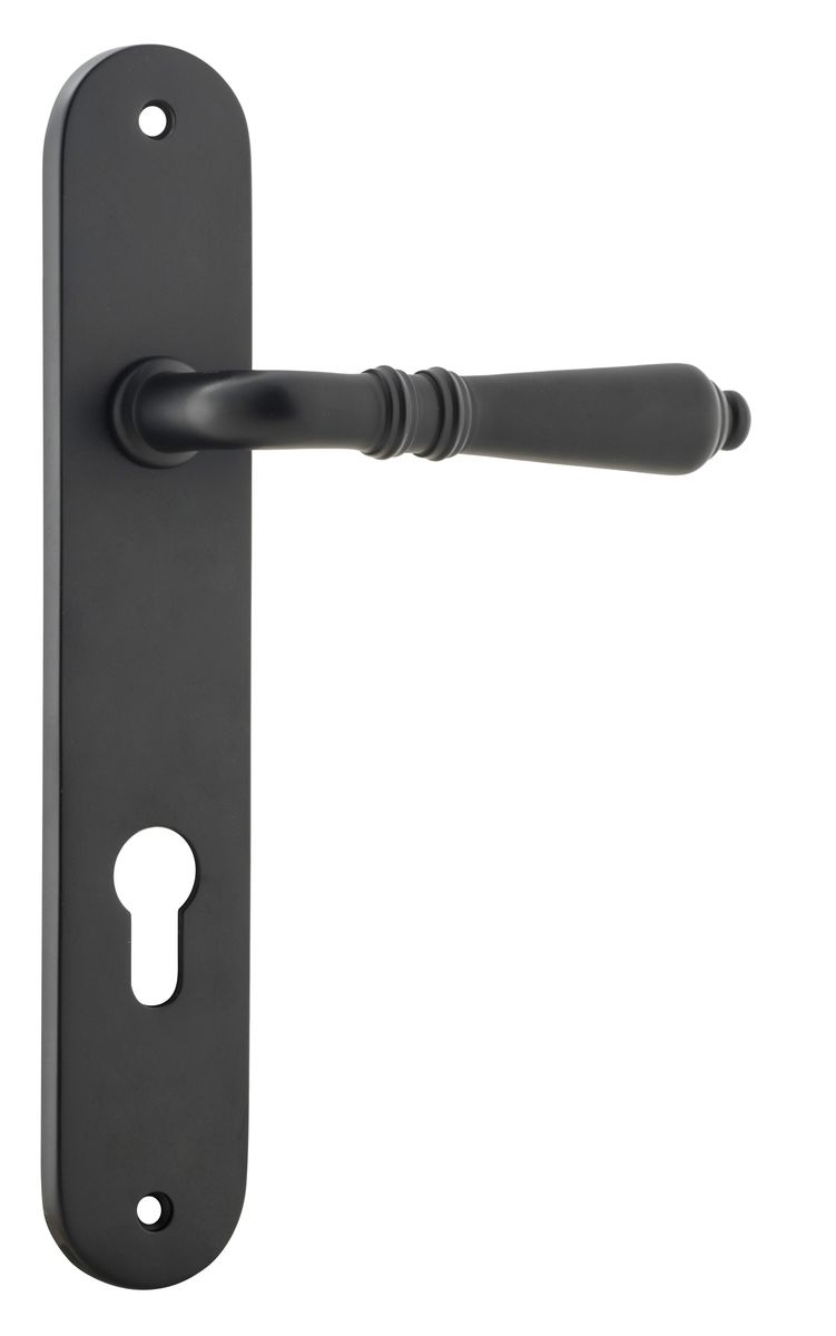 12724E85 - Sarlat Lever - Oval Backplate - Matt Black - Entrance