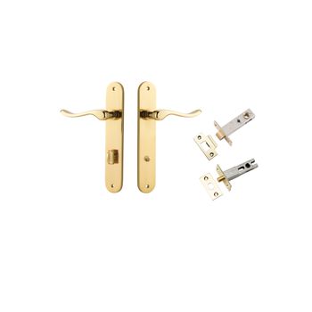 Stirling Lever - Oval Backplate Privacy Kit with Privacy Turn